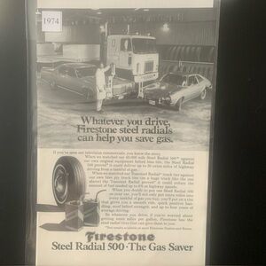 Vintage 1974 Firestone Steel Radial 500 The Das Saver Ad Advertisement